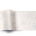 Snowflakes Blue on White Tissue